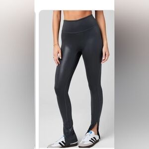 Fabletics Shiny Black High-Waisted Leggings